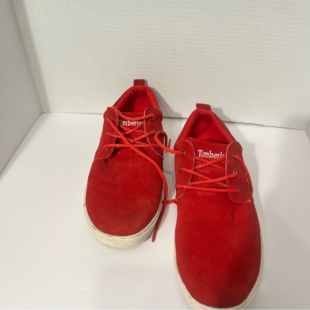 Timberland Red Men's Suede Sneakers - Picture 2 of 6